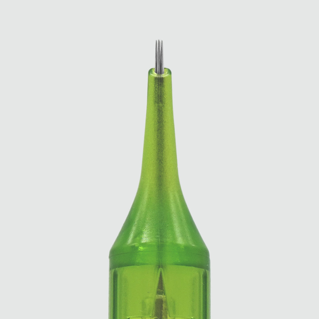 FYT emerald green tattoo cartridge needle with silicone membrane, tattoo supplies New York