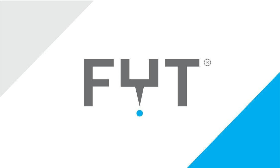 FYT Tattoo Supplies New York logo with gray text and blue dot on white background