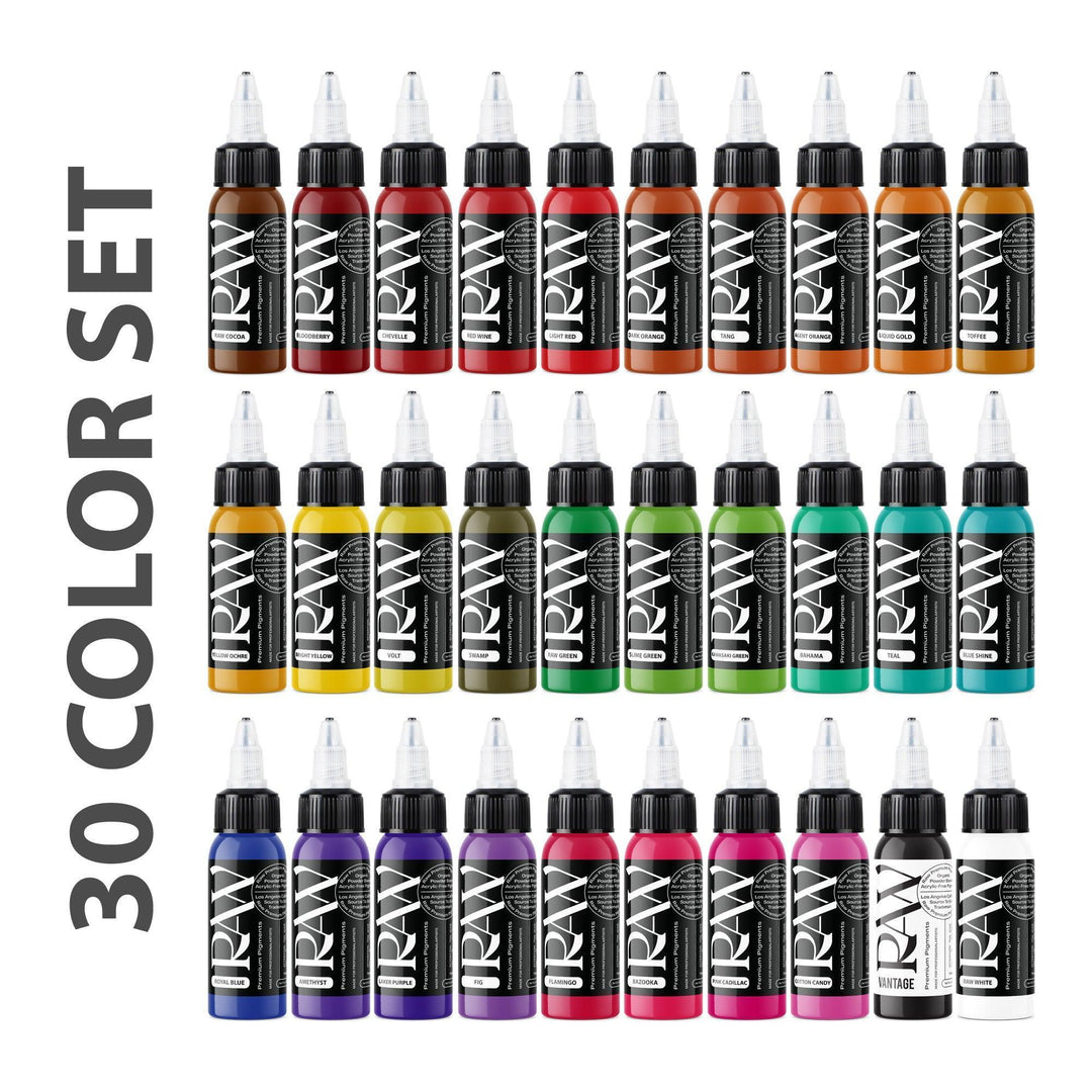 Raw Ink 30 Color Set - Tattoo Ink - FYT Tattoo Supplies New York