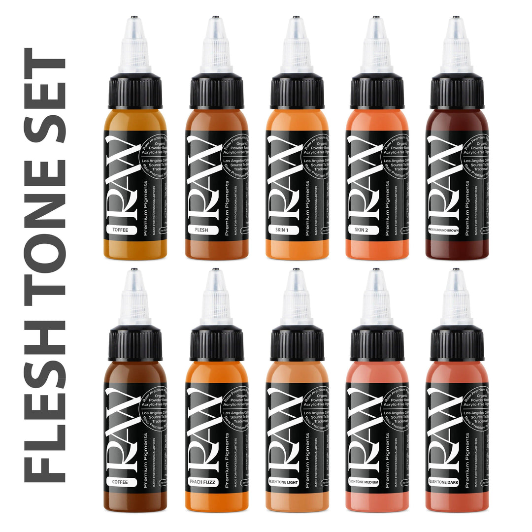 Raw Ink Flesh Tone Set - Tattoo Ink - FYT Tattoo Supplies New York