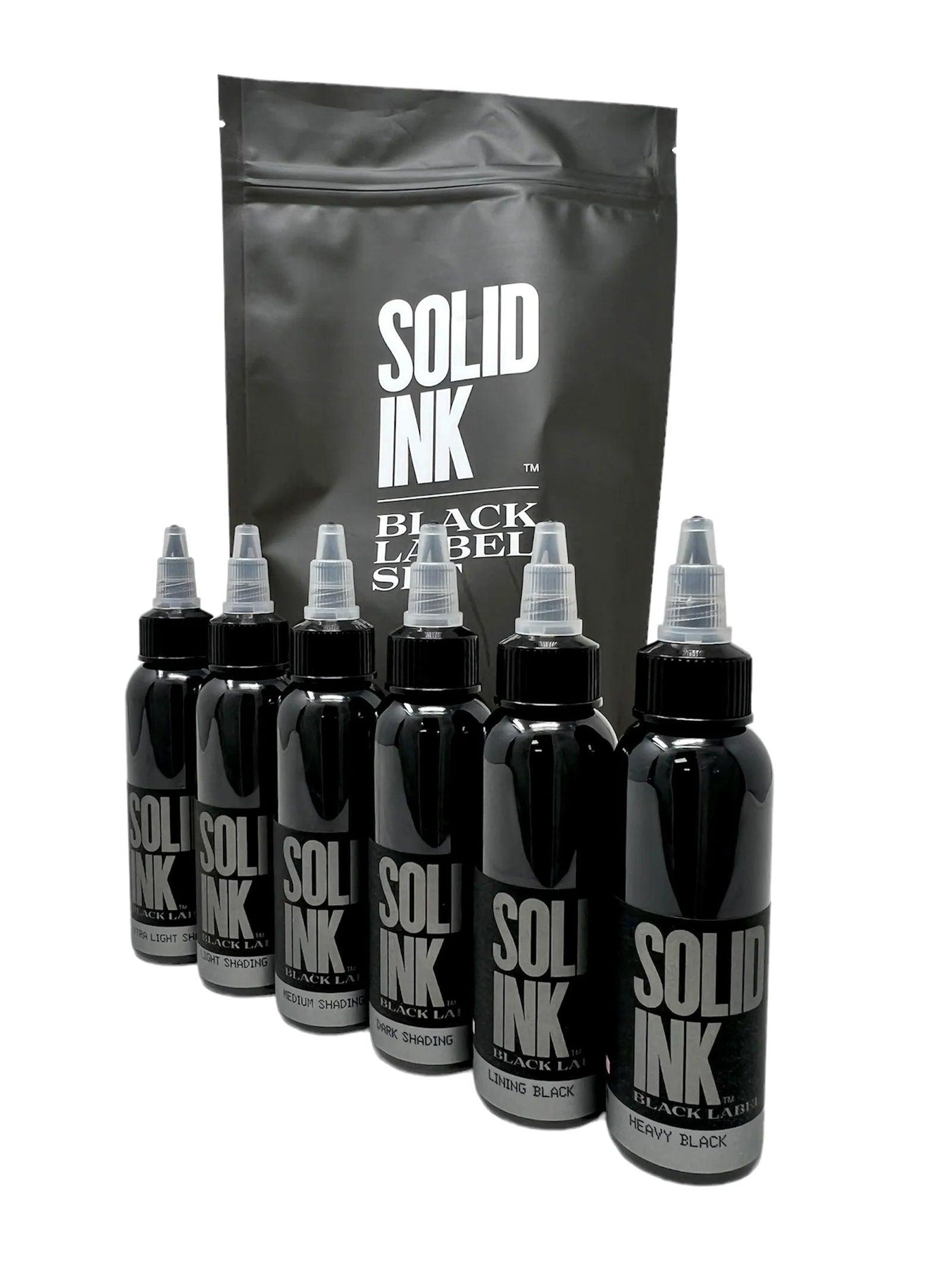 Solid Ink Grey Wash Set 6x5 price (Includes LINING and HEAVY) - Tattoo Ink - FYT Tattoo Supplies New York