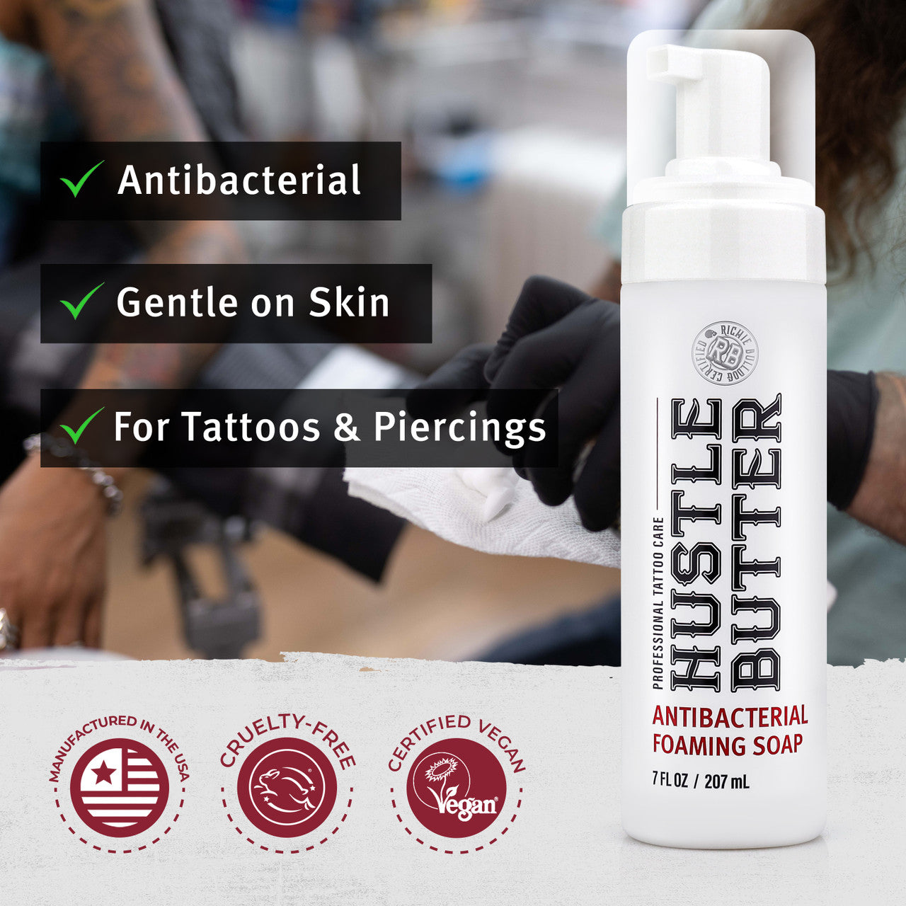 Hustle Bubbles Antibacterial Foaming Soap - Tattoo Care - FYT Tattoo Supplies New York