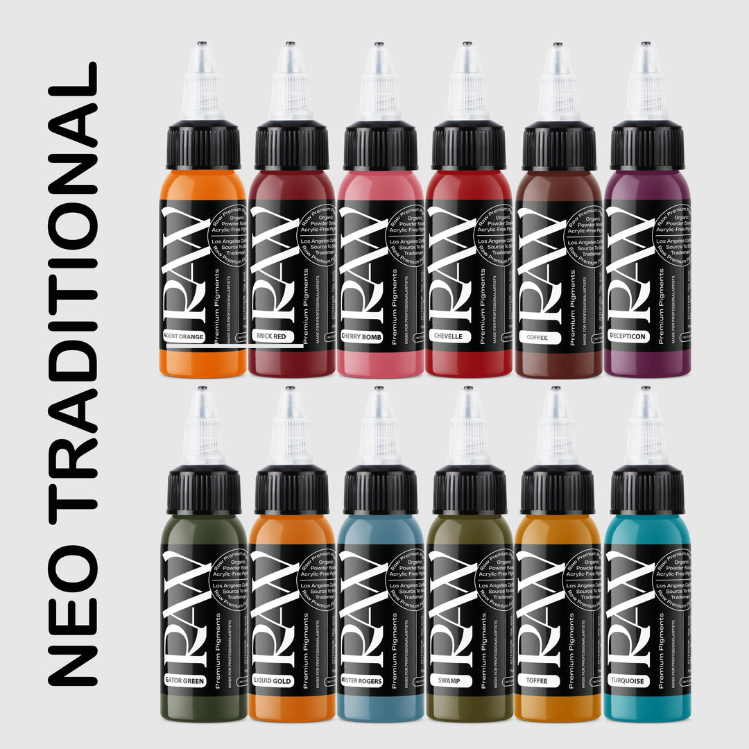 Raw Ink Neo-Traditional Set - Tattoo Ink - FYT Tattoo Supplies New York