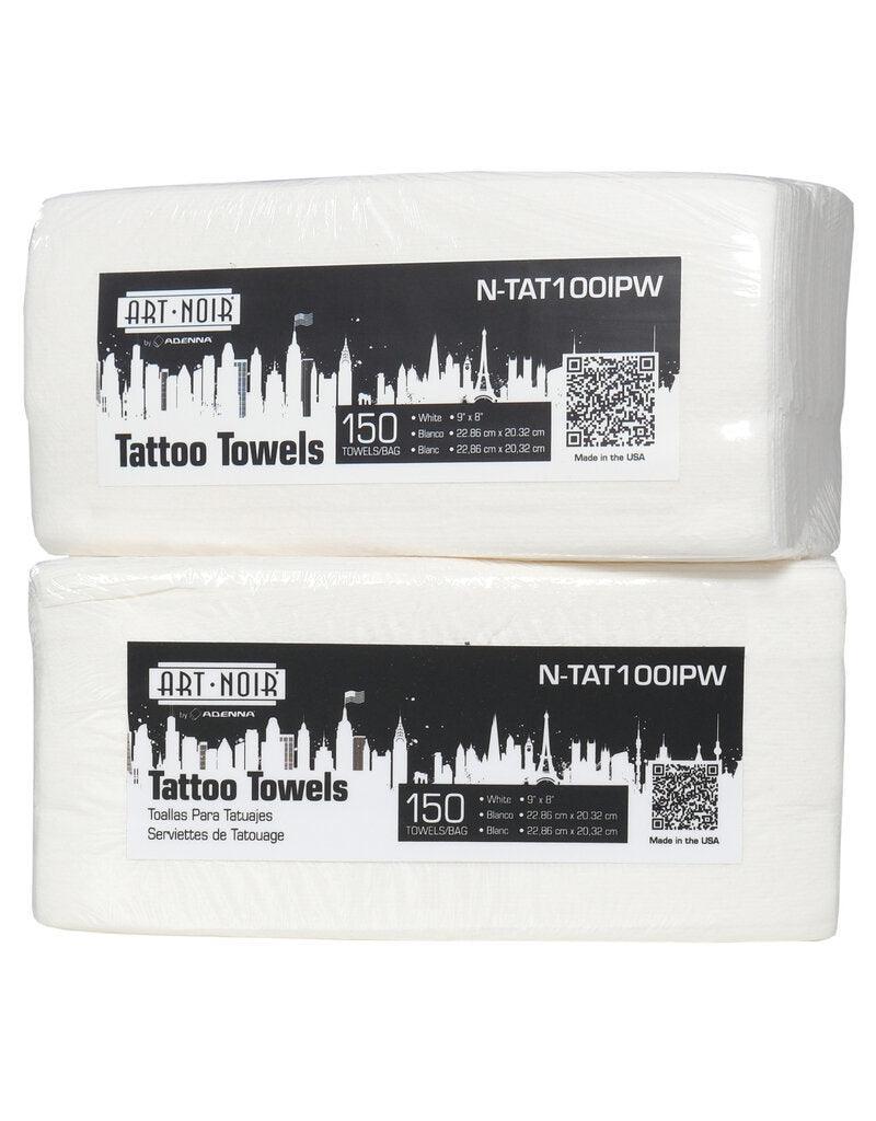 Art Noir Tattoo Towels Case (12bags of 150) 1800 Towels 100 Series - Station Prep. & Barrier - FYT Tattoo Supplies New York