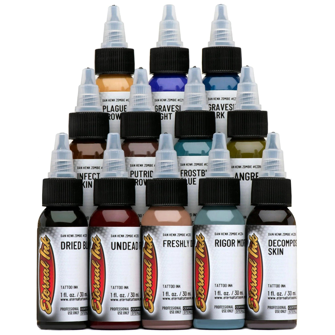 ETERNAL INK-Dan Henk Zombie Set-1 oz - Tattoo Ink - FYT Tattoo Supplies New York