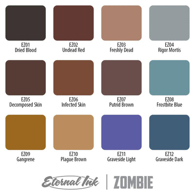 ETERNAL INK-Dan Henk Zombie Set-1 oz - Tattoo Ink - FYT Tattoo Supplies New York