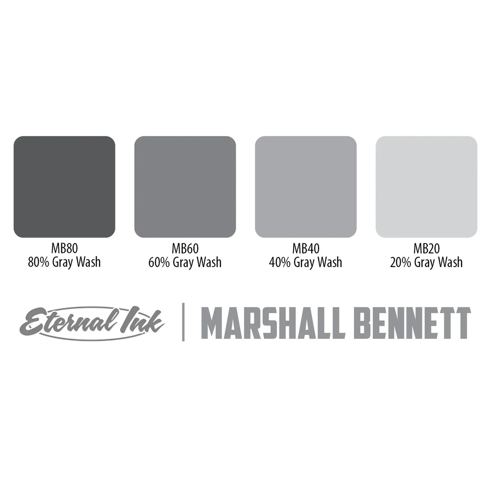 Eternal Ink-Marshall Bennett Gray Wash Set - Tattoo Ink - FYT Tattoo Supplies New York