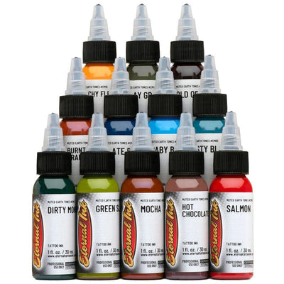 ETERNAL INK-Muted Earth Tones Set-1 oz - Tattoo Ink - FYT Tattoo Supplies New York