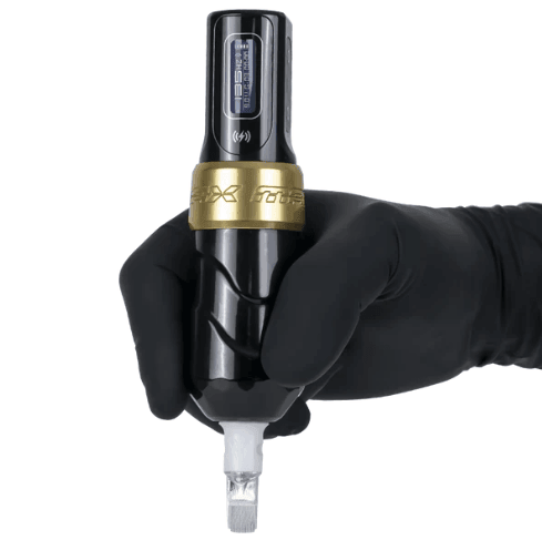 FK Irons Flux Max Gold + 2 PowerBolts II - Tattoo Machine - FYT Tattoo Supplies New York