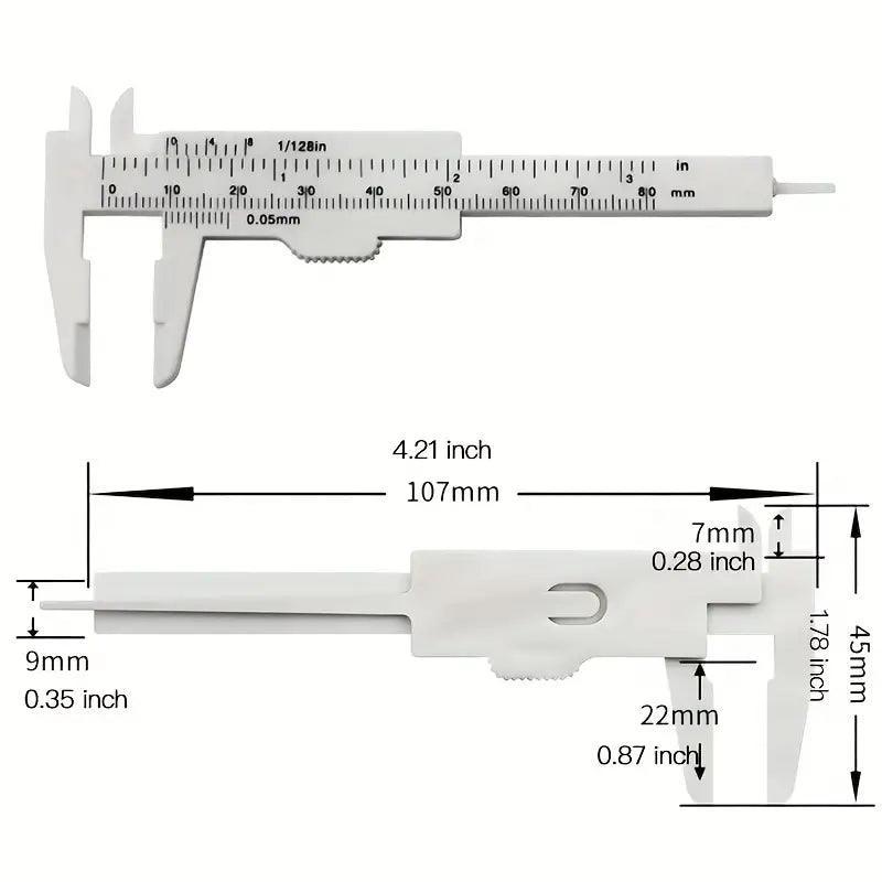 Mini Plastic Sliding Vernier Caliper - PMU Supplies - FYT Tattoo Supplies New York