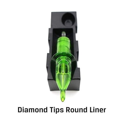 Dermapoint - Round Liner Cartridges - Diamond Tips - Cartridges - FYT Tattoo Supplies New York