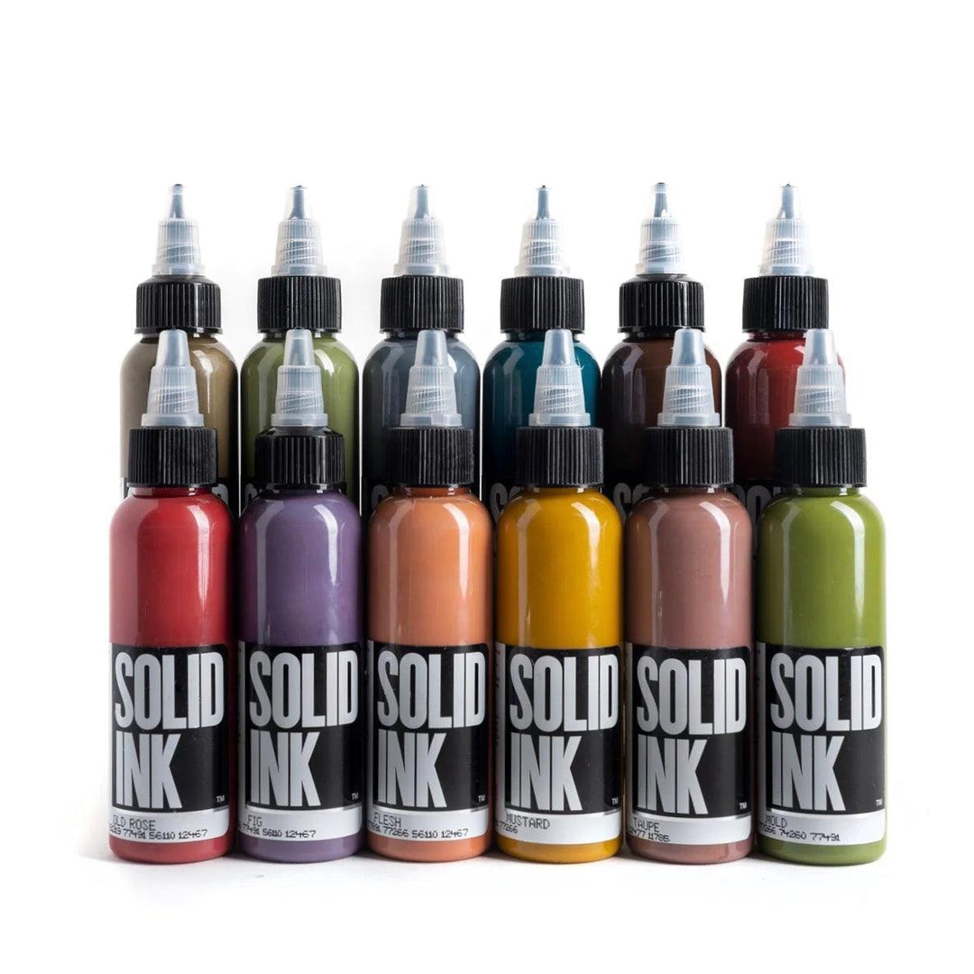 Solid Ink Opaque Earth Set - Tattoo Ink - FYT Tattoo Supplies New York