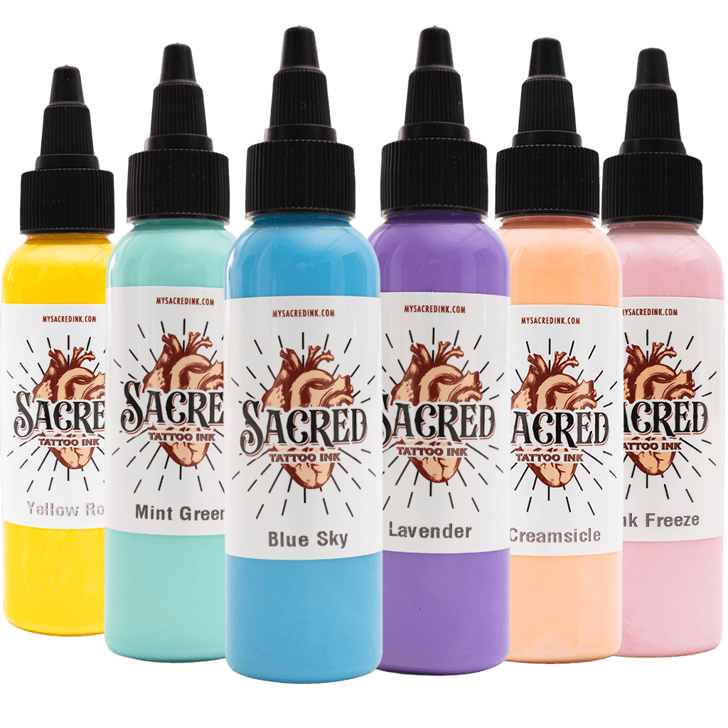 Sacred Inks- Pastel Set - Tattoo Ink - FYT Tattoo Supplies New York