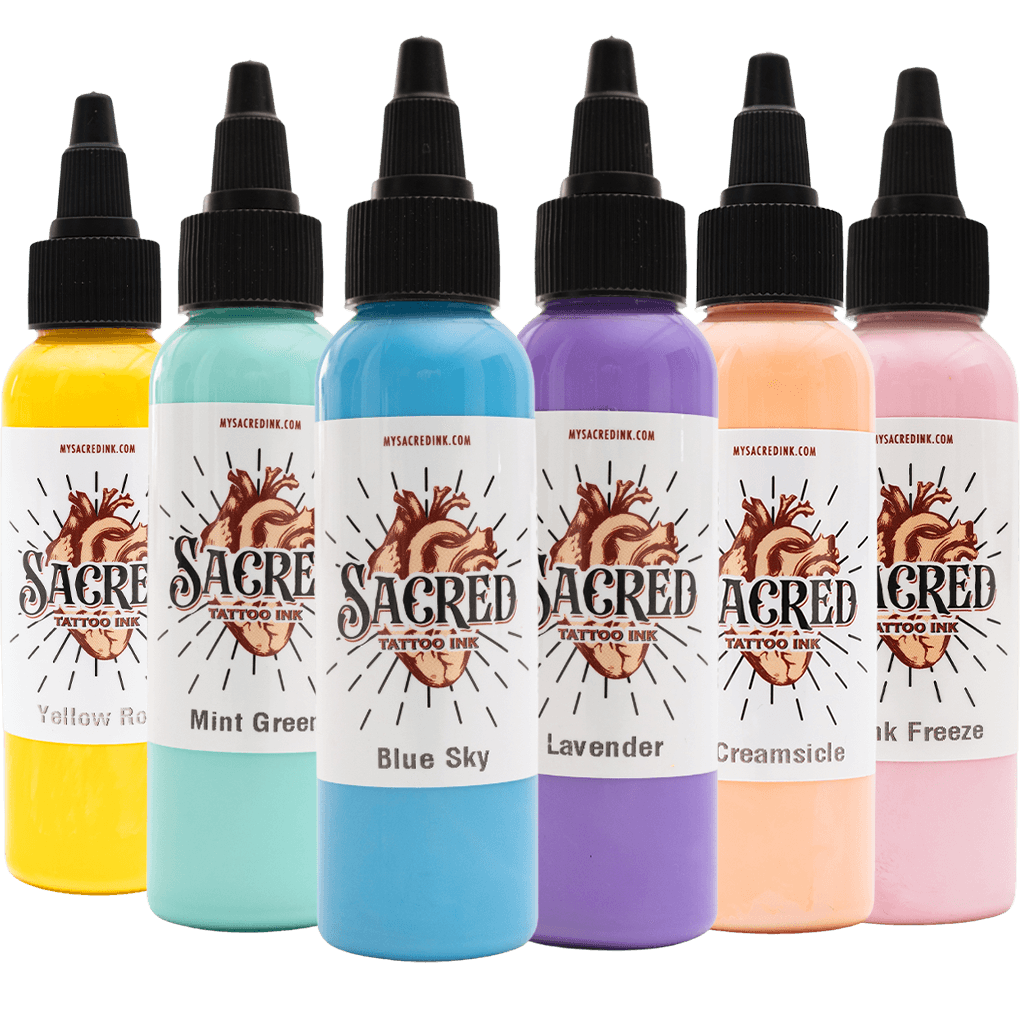 Sacred Inks- Pastel Set - Tattoo Ink - FYT Tattoo Supplies New York