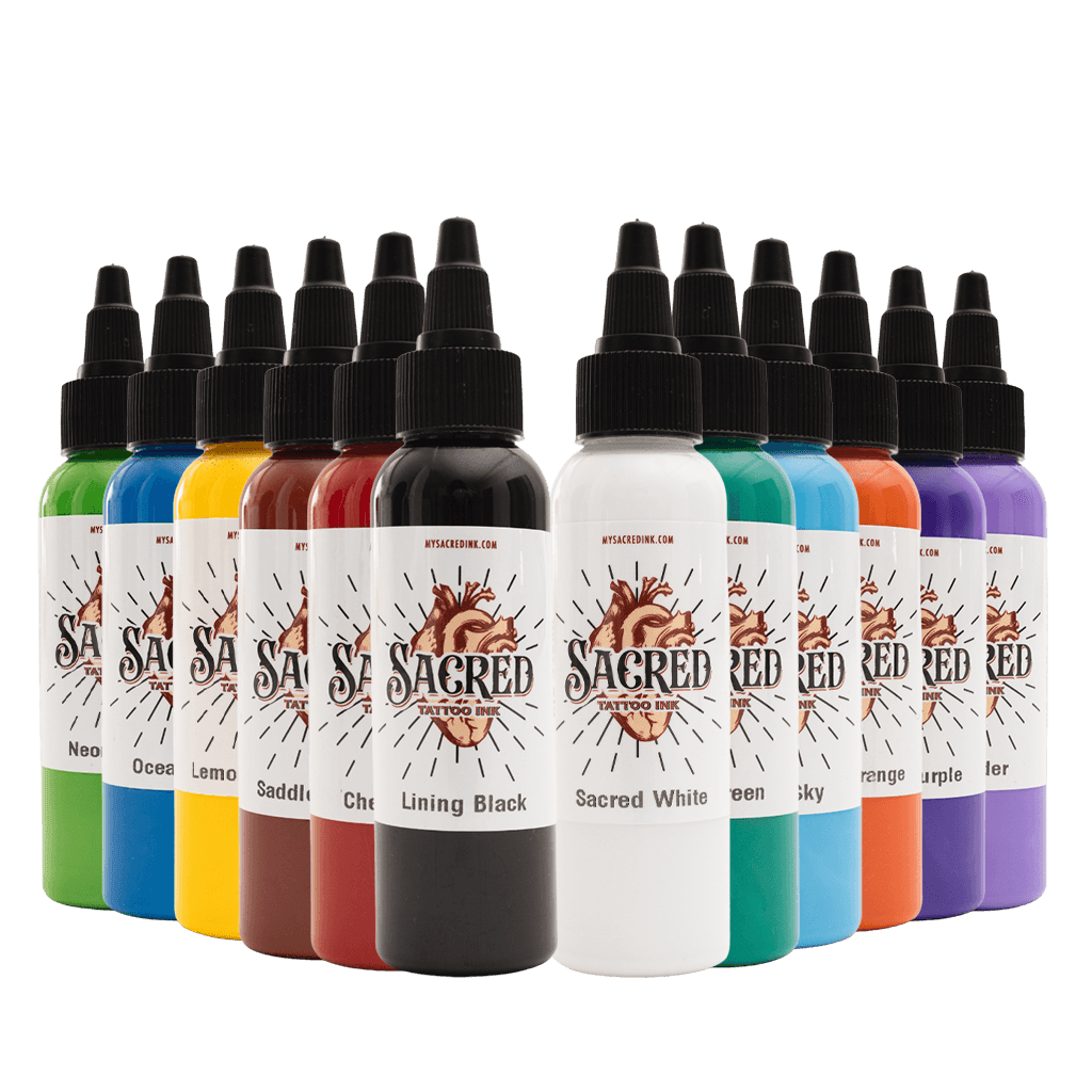 Sacred Inks- Primary Color Set - Tattoo Ink - FYT Tattoo Supplies New York