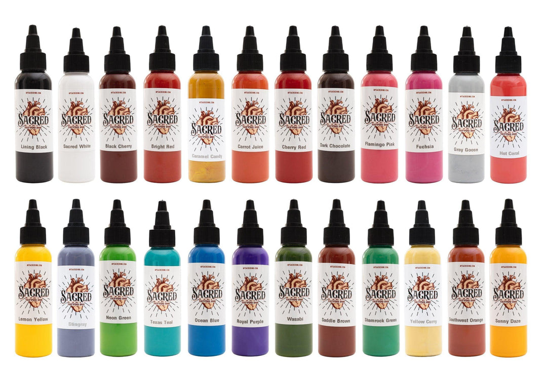 Sacred Inks-Sacred Top 25 Set 1oz - Tattoo Ink - FYT Tattoo Supplies New York
