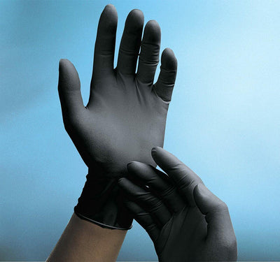 ADENNA Black Phantom Medical Latex Gloves — Box of 100 - Gloves - FYT Tattoo Supplies New York