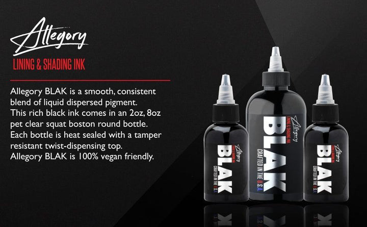 Allegory Inks-Allegory Black Ink - Tattoo Ink - FYT Tattoo Supplies New York