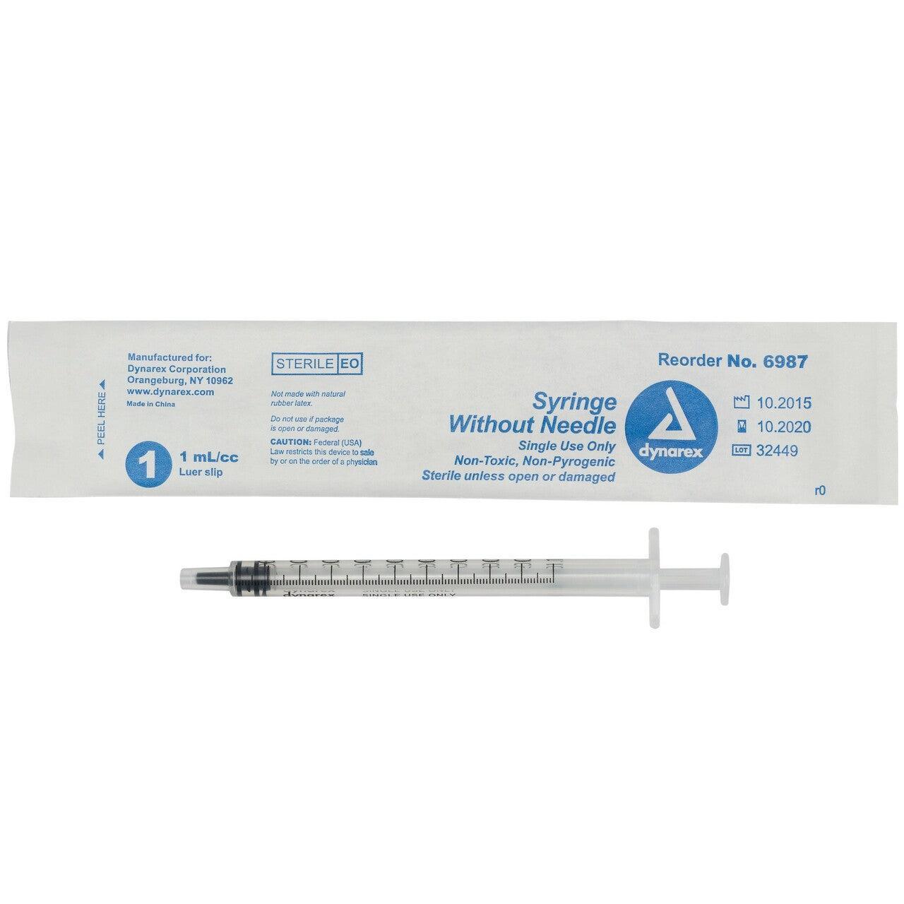 Dynarex - Syringe Without Needle, 1cc - Medical Syringes - FYT Tattoo Supplies New York