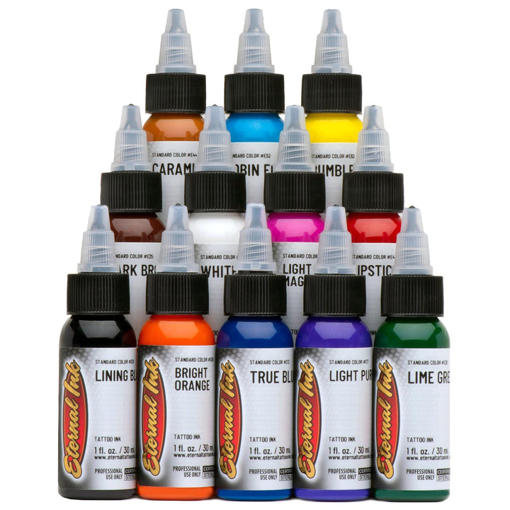 Eternal Ink - 12 Color Sample Set 1oz - Tattoo Ink - FYT Tattoo Supplies New York