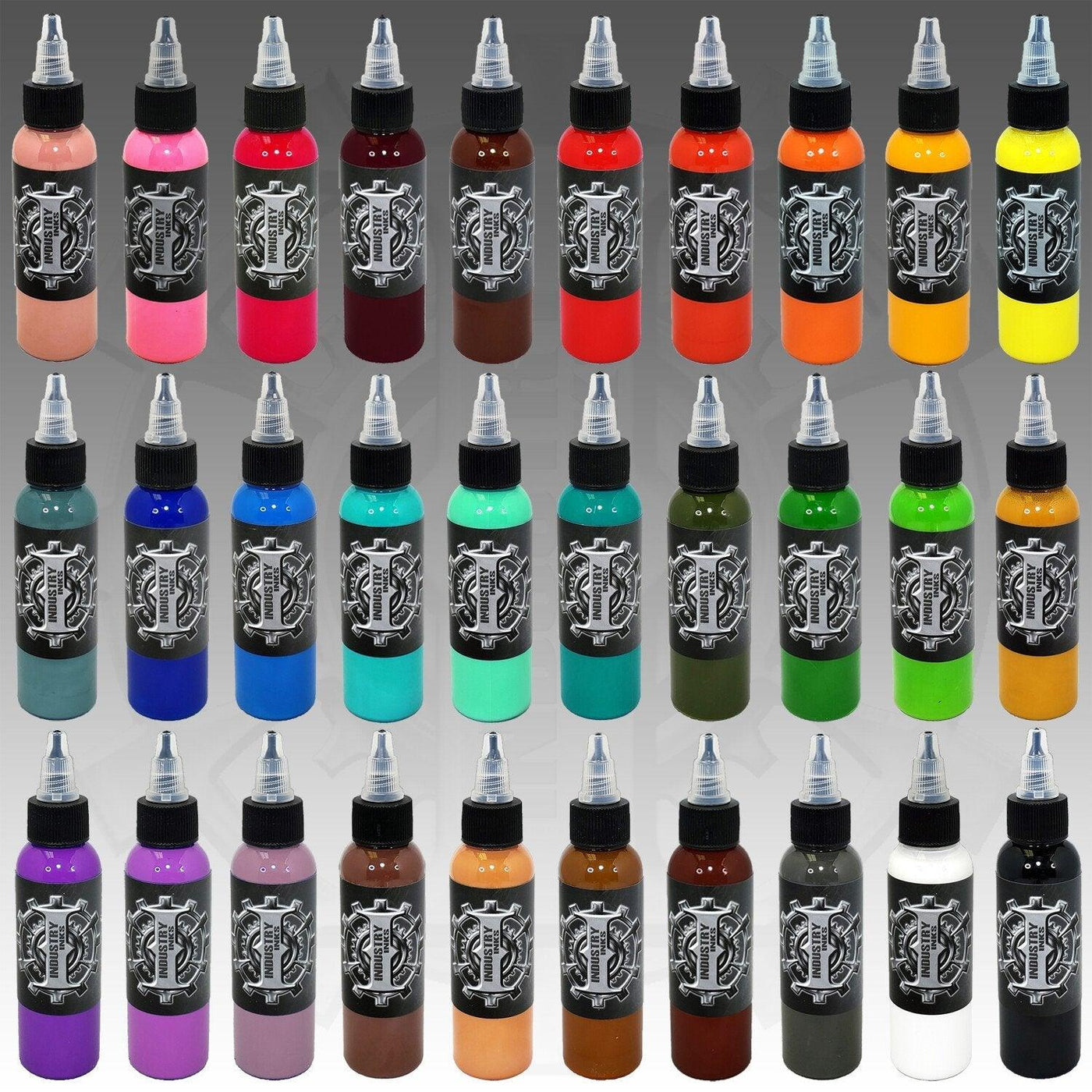 Industry Ink - 30 color set Travel Set - Tattoo Ink - FYT Tattoo Supplies New York