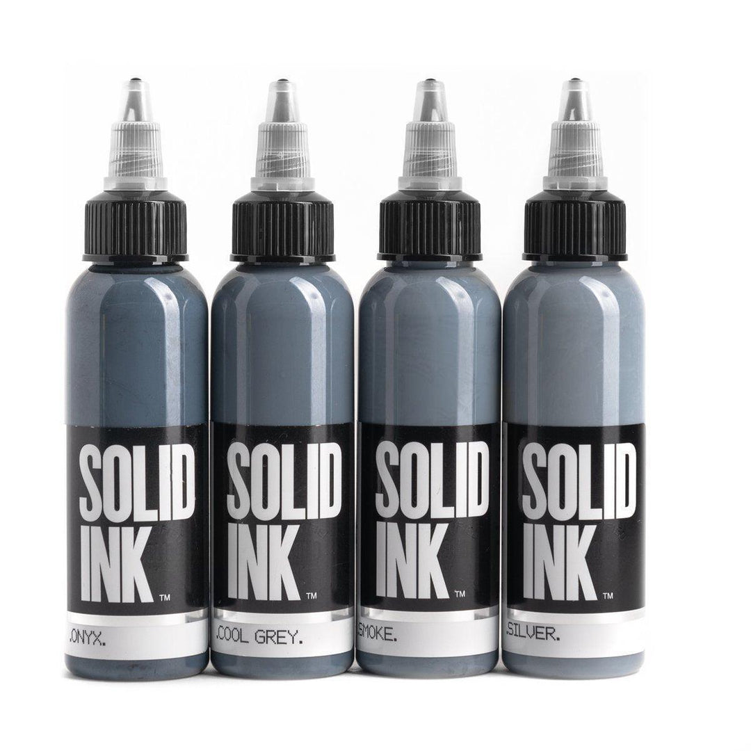 Solid Ink Opaque Grey Set (4 for the price of 3) - Tattoo Ink - FYT Tattoo Supplies New York